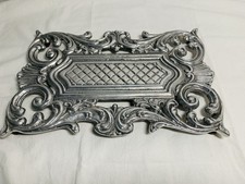 Vtg Arte Giancarlo Pewter Footed Trivet Lg Rectangular 13x9 1970’s picture