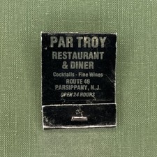 Par Troy Restaurant Parsippany New Jersey Rare Vintage Matchbook Unstruck picture