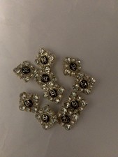 Lot Of ten 22Mm Designer Cc Vintage Button Gold Tone Chanel 10 BUTTONS picture