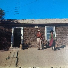 1956 FAMOUS SOD HOUSE COLBY KANSAS PRAIRIE HOME VINTAGE RPPC POSTCARD picture