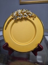 RISIS Vanda Limbata Orchid Spray on Plaque II in 24k Gold & Palladium picture
