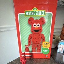 BE@RBRICK Sesame Street Elmo Flocked 100% & 400% Figure Set (2-Pack) picture