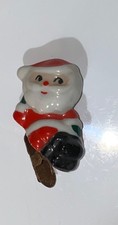 Vtg Holt Howard Santa Clip On Ornament Ceramic Japan Christmas Kitsch MCM AS IS picture