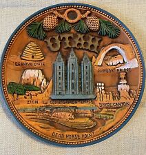 State of UTAH Decorative Souvenir Plate 3 D Ceramic Plate 8 1/4 inch Diameter picture