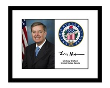 Signed Lindsey Graham official photo print 8x10 | United States Senate Seal picture