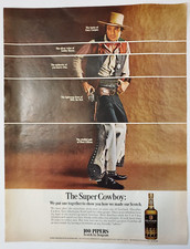 1967 Seagram's 100 Pipers Scotch Vintage Print Ad The Super Cowboy picture