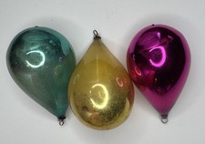 West Germany Balloon Teardrop Christmas Ornaments 4