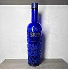 SKYY Vodka Special Edition Blue Glass Bottle 750 ml picture