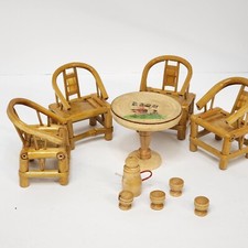 Delicate Bamboo Set Of Chineese Table, 4 Chairs And Tea Set picture