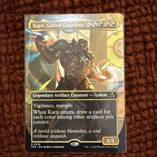 Karn, Gilded Guardian *** Borderless *** - MTG FRA Reality Fracture - NM/MINT picture