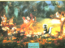 MARC DAVIS Signed BAMBI WALT DISNEY Animation drawing cel LITHOGRAPH PRINT picture