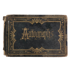 Antique Autograph Album Taunton Massachusetts MA  Bristol Academy Walpole 1870s picture