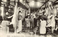 Parisian Abattoir - La Villette 1908 Old Illustration Photo picture