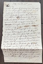 Antique 1833 Handwritten Cursive Personal Letter Ephemera picture