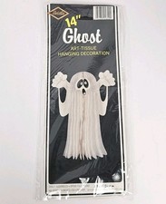 Vintage Beistle GHOST Honeycomb Art Tissue 14” Halloween Decoration 1987 New picture