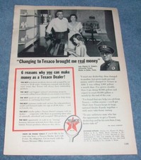 1957 Texaco Service Stations Owners Vintage Ad 