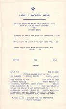1957 MISSOURI ATHLETIC CLUB vintage Ladies Luncheon menu SAINT LOUIS, MISSOURI picture