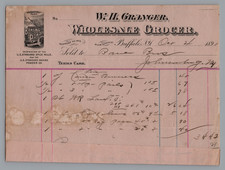 1893 Illustrated Billhead W. H. Granger Grocer Buffalo, NY Ephemera picture