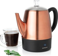 Electric Coffee Pot, Copper Body, Stainless Steel Lid Coffee Maker picture