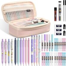 47PCS Aesthetic School Supplies in Big Capacity Pen Case, Cute Pastel Mechanical picture