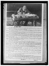 Photo:Austria Emperor Franz Josef 1914 Proclamation at Desk picture