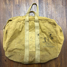 Vintage WW2 U.S. Government Aviator's Kit Bag AN 6505 Double Zip Duffel- Named picture