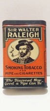 RARE Sir Walter Raleigh Smoking Tobacco, Empty Pocket Tin, 2nd Variety Recessed picture