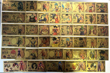 Ultra Rare *ULTIMATE* 45 piece 24k Gold Foil Plated Dragonball Z Banknote Set picture