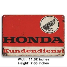 Honda Sign Plate Made in Japan Retro Tin Sign Showa Era Vintage Style picture
