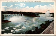General View Of Falls From Canadian Side Niagara Falls Vintage Postcard TP13-6 picture