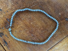 Miriam Haskell signed vintage faux silver pearl necklace 28