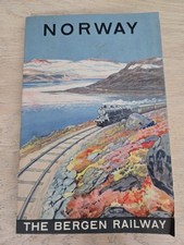 1938 Norway Bergen Railway Map of the Districts Around Bergen & Valdres Railway picture