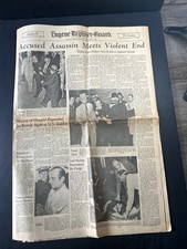 vintage Eugene Register-Guard newspaper from November 25, 1963 Shooting OfOswald picture