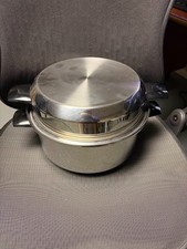 Kitchen Craft 6 Qt Stockpot Dome Lid 5 Ply Multi Core Stainless Vintage USA picture