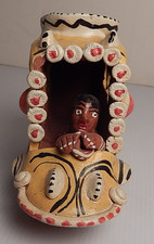 Vintage Cute Candelario Medrano Pan Dulce Vender Sculpture Folk Art Pottery picture