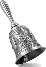 DomeStar Silver Hand Bell Call Brass Wedding Bells Medium, picture