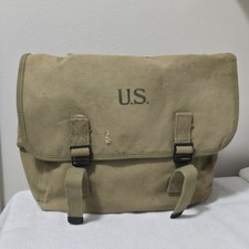 WWII US Army M-1936 Musette Bag KEN-WEL 1942 Original Field Pack Khaki picture