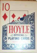 Vintage Hoyle Official Playing Cards Deck Blue Back Stancraft Plastic Coated picture