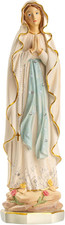 Our Lady of Lourdes Statue 11.5 Inch Blessed Virgin Mary Catholic Home Altar picture