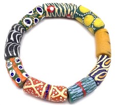 Handmade Ghana Sunset bracelet-African Trade Beads-Ghana picture