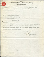 BONNE TERRE, MO., Mississippi River & Bonne Terre Railway, Color Letterhead 1905 picture