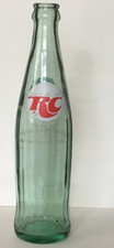Green Glass RC Royal Crown Cola EMPTY Soda Pop Bottle Caramel Colored picture