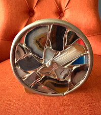 Large Tabletop Vintage Brass Double Wheel Kaleidoscope with 4