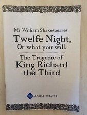 TWELFE NIGHT / THE TRAGEDIE OF KING RICHARD THE THIRD - STEPHEN FRY MARK RYLANCE picture