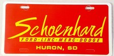 SCHOENHARD FORD - LINC - MERC - DODGE HURON SOUTH DAKOTA Booster License Plate picture