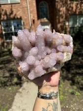 High Grade XXL (5.7lbs) Long Finger Deep Lavender Spirit Cactus Quartz cluster picture