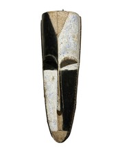 # 1291 Vintage Large Fang Mask Elongated Face Gabon African Mask 32.25