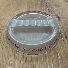 Guinness Ashtray Vintage Is Good For You collectable Retro frosted glass picture