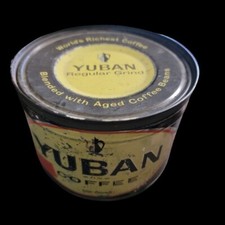 VTG YUBAN COFFEE TIN W/LID 1lb. NET CONTAINER 📦 picture