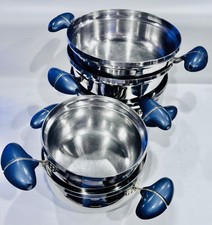 Vintage Seshin 5 Piece Total Kitchen Ware Korean Stainless Cookware NO LIDS Rare picture
